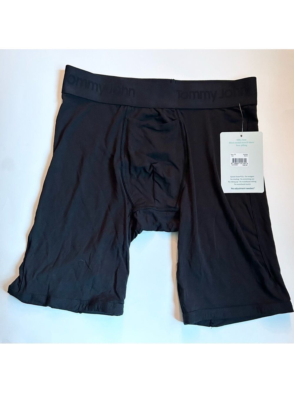 Tommy John men’s Second Skin Boxer Briefs Small Black